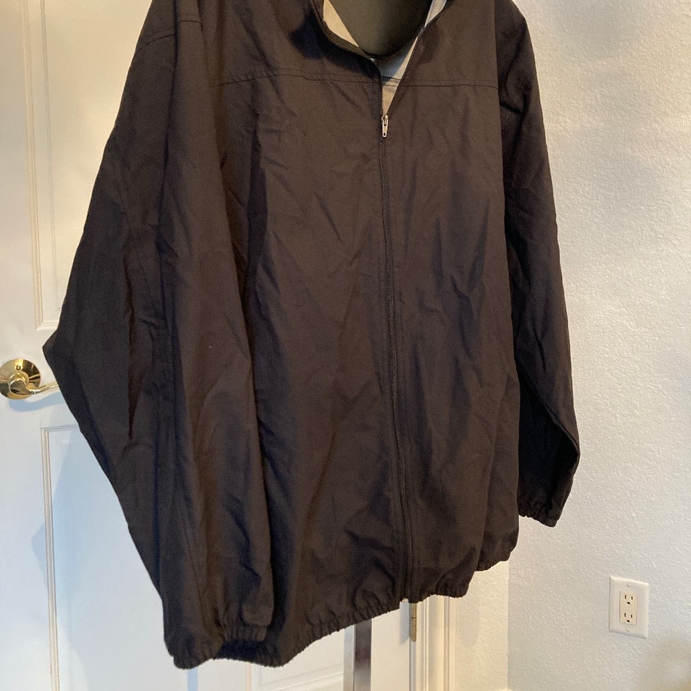 Mens black windbreaker